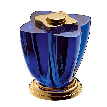 THG P&eacute;tale de cristal bleu Вентиль смесителя для раковины, стекло синее, цвет: полированное золото