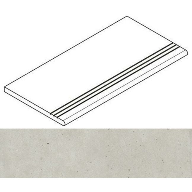 Italon Керамогранит Avantgarde x2 Pure Gradino Round Grip 30x120 Dx