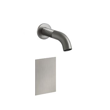 Gessi 316 Intreccio Смеситель для раковины настенный, электронный, излив 146 мм., внешняя часть, Steel Brushed