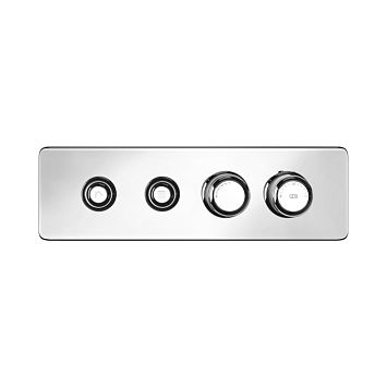 Gessi Hi-Fi Eclectic Смеситель для душа настенный встраиваемый, термостатический, с 2 запорными кнопками, Хром
