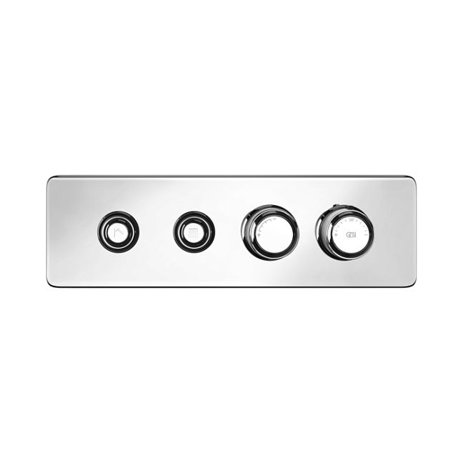 Gessi Hi-Fi Eclectic Смеситель для душа настенный встраиваемый, термостатический, с 2 запорными кнопками, Хром