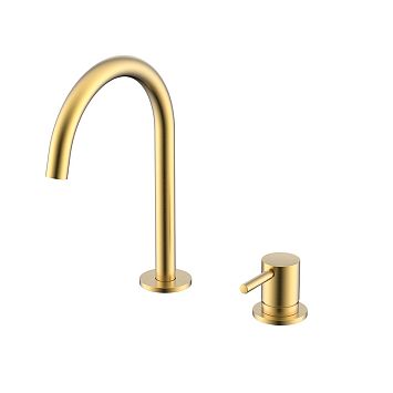 Nemo NM-2318BG Смеситель для раковины с донным клапаном BRUSH GOLD