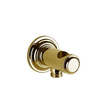 Gessi Venti20 Подвод воды с держателем ручного душа, Gold PVD