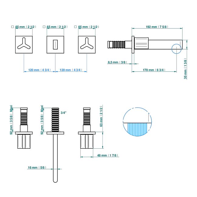 THG ICON-X METAL Смеситель для раковины, настенный, цвет: полированное золото