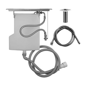 Gessi Rettangolo Система сбора воды для ручного душа с убирающимся шлангом при монтаже на борт ванны, Black XL