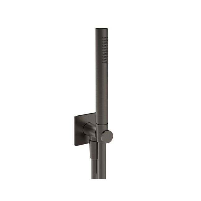 Gessi INVERSO Душевой комплект, состоящий из вывода воды, ручного душа, шланг 1,50 м Black Metal Br. PVD