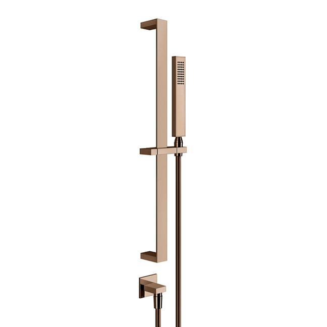 Gessi Rettangolo Душевая стойка с ручным душем и выводом воды из стены, медь