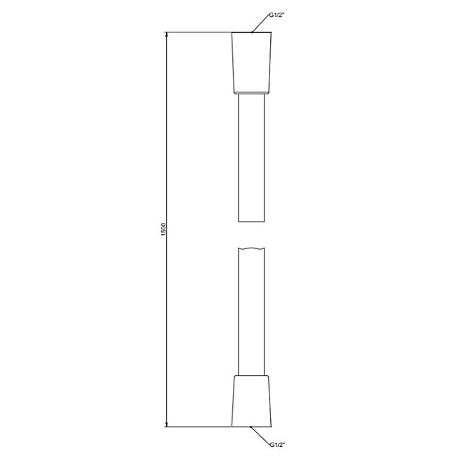 Gessi Шланг для душа 1500 мм., Cromalux, Brushed Brass PVD