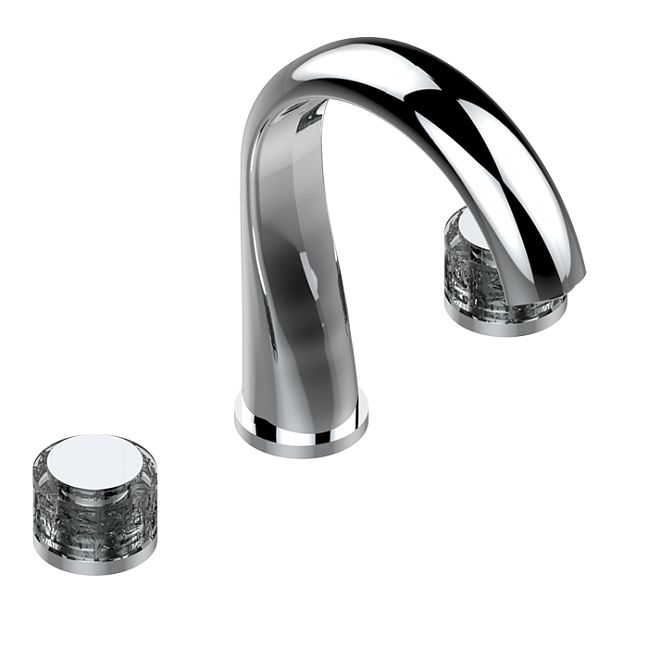 THG Paradise Смеситель для ванны, 3 отв., цвет: хром/хрусталь