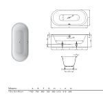 BETTE Lux Oval Ванна встраиваемая 170x75x45 см, цвет белый, с покрытием  BetteGlasur  Plus, белая купить в Москве: интернет-магазин StudioArdo