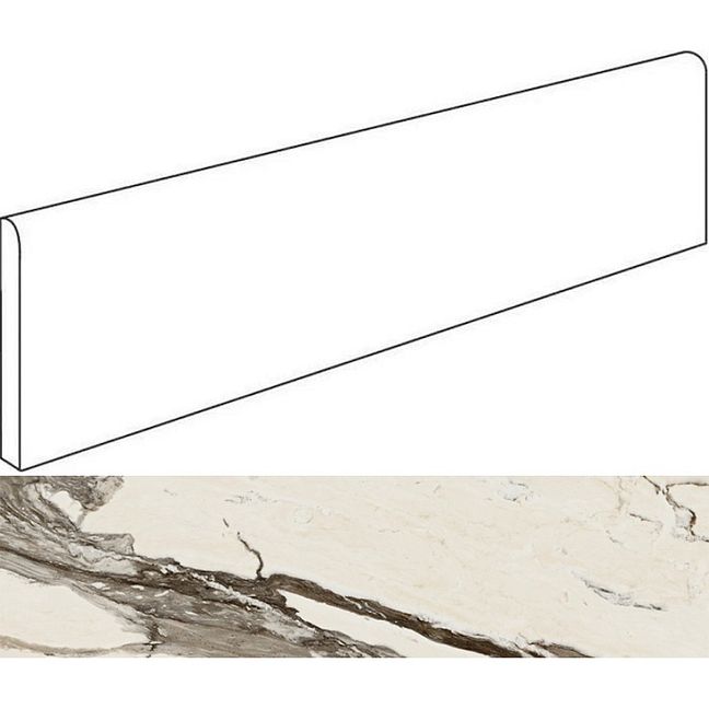 Italon Плинтус из керамогранита Avantgarde Calacatta Warm 7,2x80 Battiscopa Cer