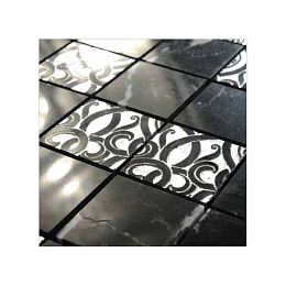 Мраморная плитка Akros Dogma Light Erodios MS Nero Marquinia Silver 30,5x30,5 купить в Москве: интернет-магазин StudioArdo