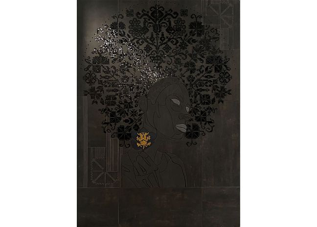 Авторское панно ART NATURA Черная Ночь совместно с дизайнером Анастасией Фришман, основный элемент