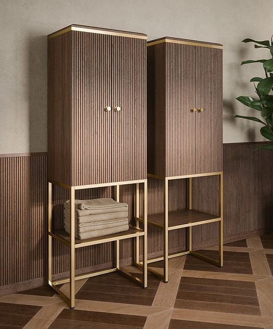 Oasis Academy Комплект Орех и сатиновое золото L140 x W53 x H84 cm
