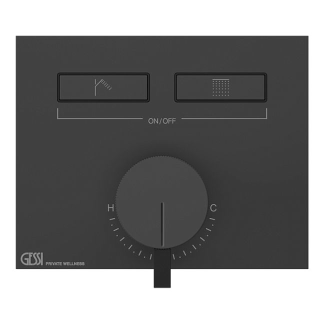 Gessi Hi-Fi Смеситель для душа, с включением до 2 источников одновременно (внешняя часть), Black XL