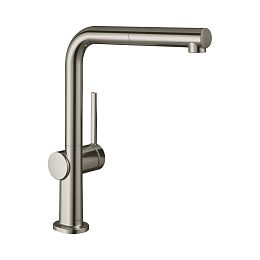 Hansgrohe Talis M54 Кухонный смеситель однорычажный 270 с вытяжным изливом 1jet sBox сталь купить в Москве: интернет-магазин StudioArdo