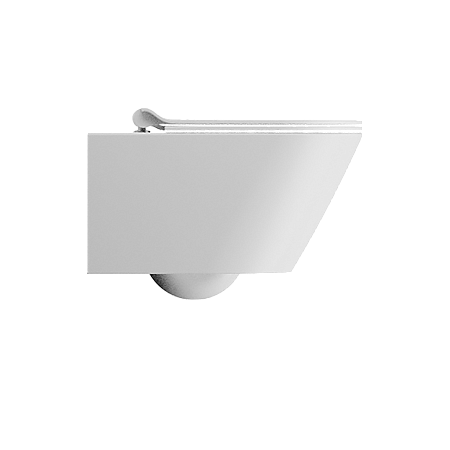 Унитаз Kube X безободковый с водоворотной системой смыва Swirlflush фаянсовый белый матовый (941509)