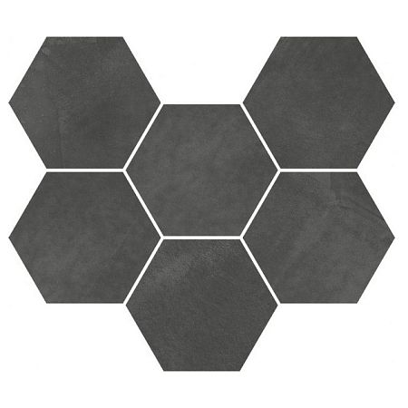 Мозаика  Italon Continuum Petrol Mosaico Hexagon  25x29