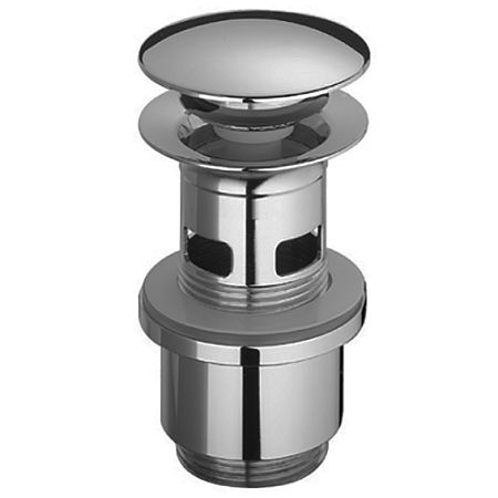 Донный клапан для раковин нажимной с керамической крышкой латунь серый беж матовый (PCS05)