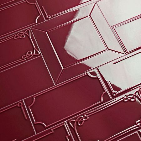 Керамическая плитка Etruria Design Art Deco Piano Burgundy 1° Scelta 12,5x25