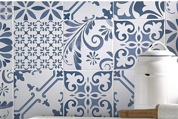Керамогранит Tonalite Aquarel Decoro Sirius Blu 15x15