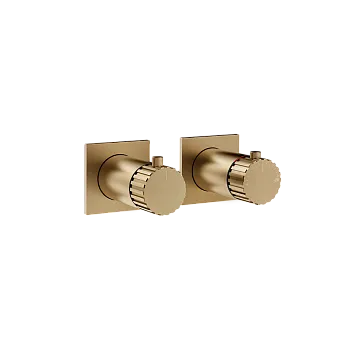 Gessi Incastri Термостат встраиваемый с переключателем на два потока, внешняя часть, цвет 726 Warm Bronze Brushed PVD