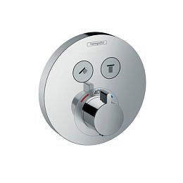 Термостатический смесительHansgrohe ShowerSelect S на 2 потребителя, внешняя часть, цвет: хром купить в Москве: интернет-магазин StudioArdo
