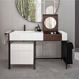 Cielo Narciso Vanity Раковина 76х50х16,5 h см, 1 отверстие для смесителя, бокавая часть 13х50х16,5h cm.цвет Polvere ( PL) купить в Москве: интернет-магазин StudioArdo