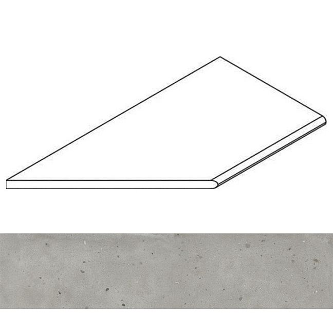 Italon Бордюр из керамогранита Avantgarde Silver Bordo 30x120 Round Sx