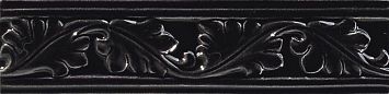 Бордюр Ceramiche Grazia Formae Foliage Ebony 6,5x26