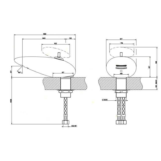 Gessi Equilibrio Ручка однорычажного смесителя для раковины, дизайнерская, венге