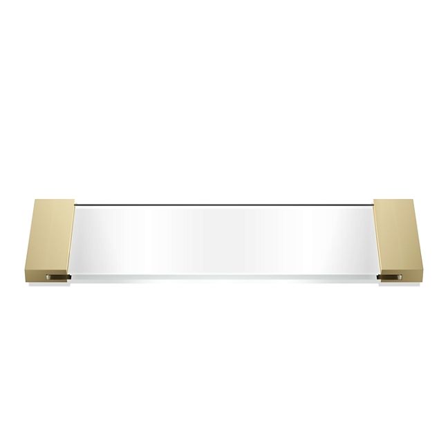 Decor Walther Classic Tab 34 Лоток универсальный 34x12см, прозрачное стекло, цвет: золото матовое