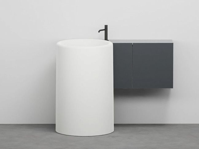 Cielo Itaca Тумба подвесная 88x43x31, правая, с отверстием для смесителя, цвет: Fumo