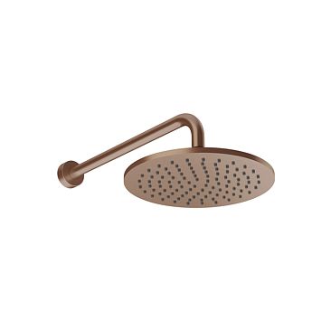 Gessi Origini Верхний душ с кронштейном, настенный, защитой от известкового налета, Copper Brushed PVD