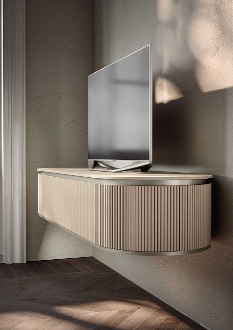 Комплект мебели Oasis Naos, напольный, Столешница с покрытием Purefeel , Отделка: Матовый лакированный цвет "Tortora Elegance"/ Сатиновый никель
