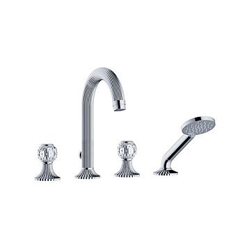 Смеситель для ванны с душевым гарнитуром ½“ Joerger Cronos Crystal 637.40.102.xxx-AA