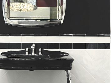 Бордюр Ceramiche Grazia Vintage Coprispigolo Black Luc 1,2x20