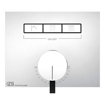 Gessi Hi-Fi Смеситель для душа, с включением до 3 источников одновременно (внешняя часть), хром