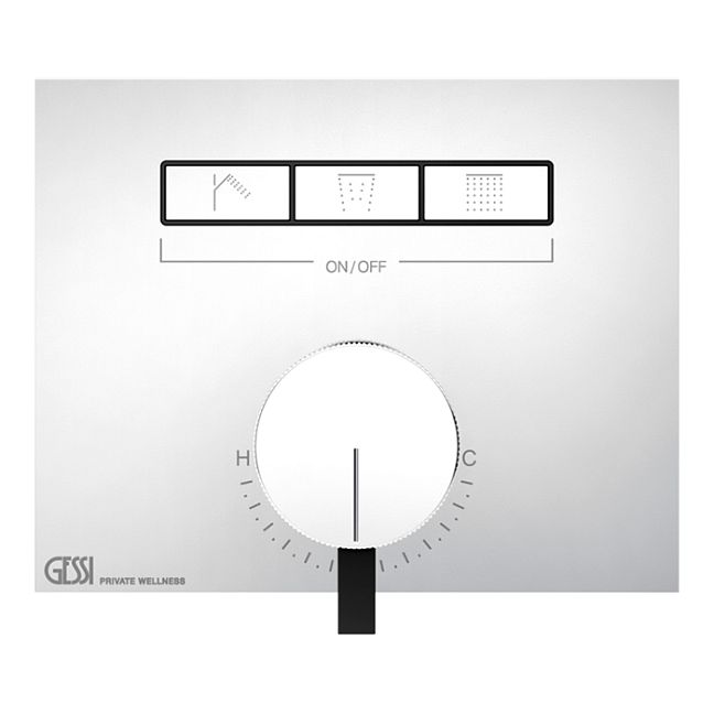 Gessi Hi-Fi Смеситель для душа, с включением до 3 источников одновременно (внешняя часть), хром