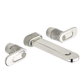 THG CORVAIR A MANETTES FIOR DI BOSCO Смеситель для раковины настенный, c 2 вентилями, внешняя часть, цвет: хром