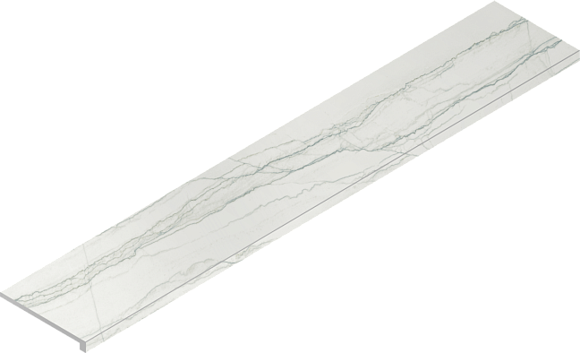 Italon Керамогранитная ступень Charme Advance Scalino Ang. DX Platinum 33x160
