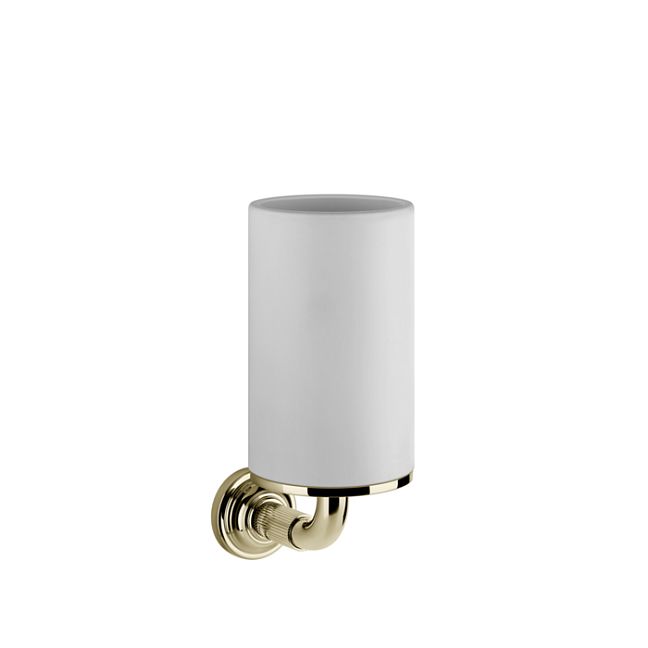 Gessi Venti20 Стакан подвесной, белый, фурнитура Brass PVD