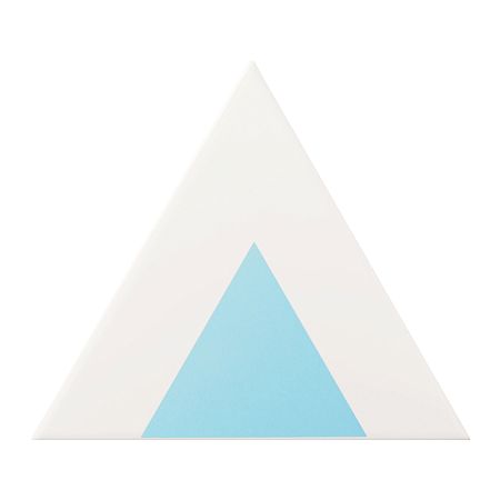 Керамическая плитка Petracers Triangolo Pallino Azzurro Su Bianco 17x17