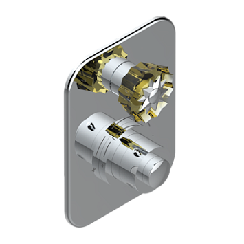 Ручки регулировки THG Mille Nuits - Champagne crystal для термостата THG с вентилем арт.5300AE