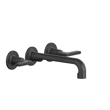 Gessi Inciso Встраиваемый смеситель для раковины на 3 отверстия с изливом 210-190мм (внешние части), nero XL