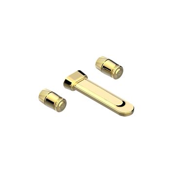 THG CORVAIR Смеситель для раковины настенный, c 2 вентилями, внешняя часть, цвет: полированное золото