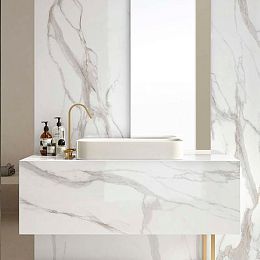 Керамогранит Infinity Marble Calacatta Arabescato Lucido Bookmatch random 160x320x12 купить в Москве: интернет-магазин StudioArdo