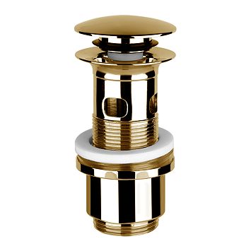 Gessi Донный клапан Stop Go для раковины с переливом, Gold PVD