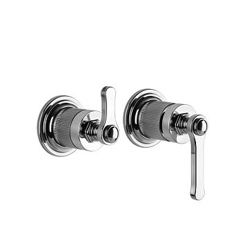 Gessi Venti20 Смеситель встраиваемый, однорычажный, с переключателем на 2 положения, внешняя часть, хром