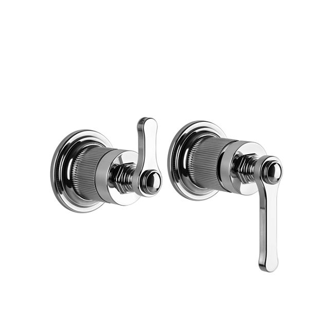 Gessi Venti20 Смеситель встраиваемый, однорычажный, с переключателем на 2 положения, внешняя часть, хром